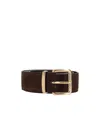 Miu Miu Suede Buckle Belt Loop Adjustable Length In Brown
