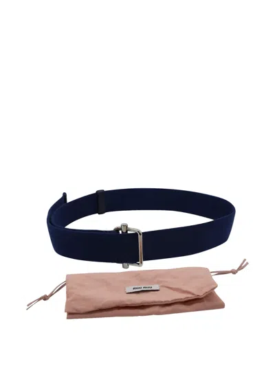 Pre-owned Miu Miu Buckle-fastening Belt In Blue