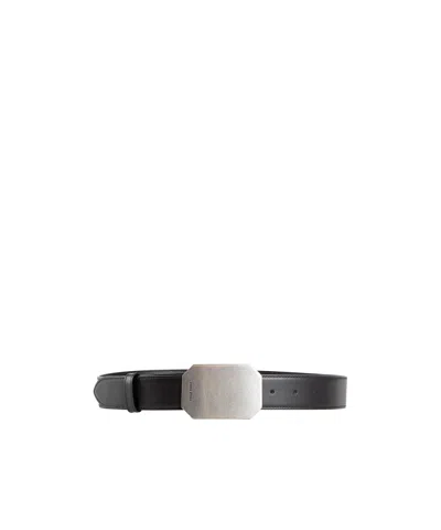 Miu Miu Buckle-fastening Leather Belt In Black