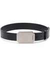 Miu Miu Buckle-fastening Leather Belt In Schwarz