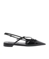 Miu Miu Patent Leather Slingback Ballerina Flats