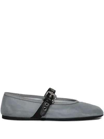 MIU MIU BUCKLE-STRAP BALLET FLATS