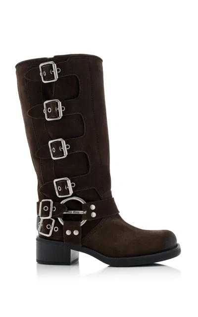 Miu Miu Woman Boots Woman Brown Boots