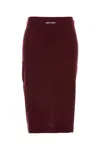 Miu Miu Burgundy Viscose Blend Skirt In Amaranto
