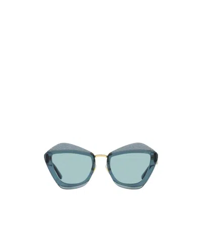 Miu Miu Butterfly Frame Sunglasses In Blue