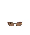 Miu Miu Butterfly Frame Sunglasses In Brown