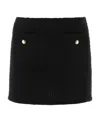 Miu Miu Skirt With Front Pockets And Textured Fabric In Black
