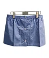 Miu Miu Button Detail Skirt In Blue