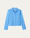 Miu Miu Button Down Poplin Shirt In Blue