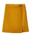 Miu Miu Suede Wraparound Skirt In Brown