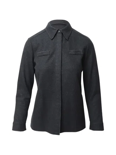 Pre-owned Miu Miu Button-fastening Shirt In Gray