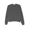 Miu Miu Cashmere Henley Pullover In Gray