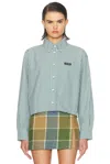 Miu Miu Check Cropped Button-front Shirt