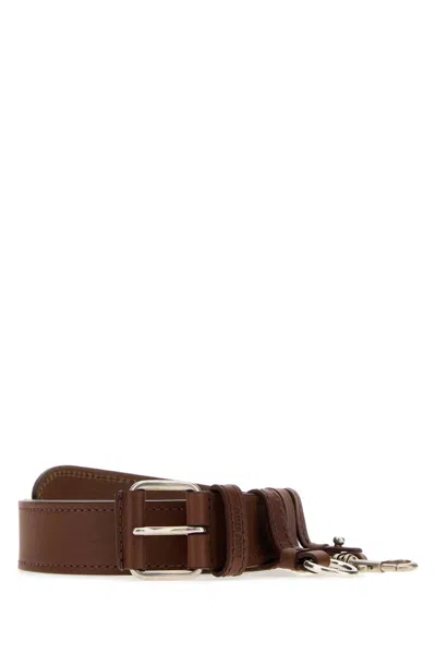 Miu Miu Calf Leather Belt In Brown