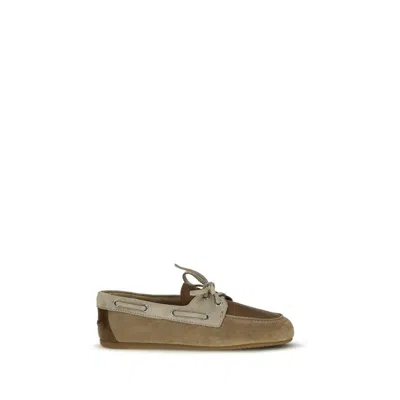Miu Miu Calf Leather Bow-tie Loafer In Brown