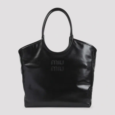 Miu Miu Calf Leather Handbag Unica In Black
