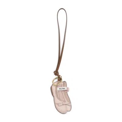 MIU MIU MIU MIU CALF LEATHER KEY RING