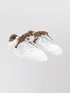 Miu Miu Calf Leather Lace-up Sneakers In Multi