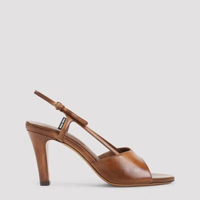 MIU MIU CALF LEATHER SANDALS