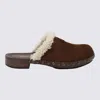 Miu Miu Camel Sandals In Brown