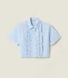 Miu Miu Camicie Popeline In Blue
