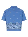 Miu Miu Paisley-print Poplin Shirt In Blue