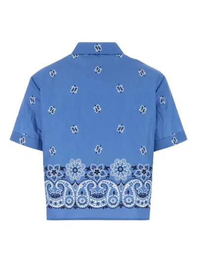 MIU MIU MIU MIU CAMICIE POPELINE FIAMMATO