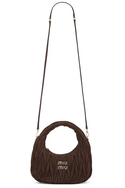 MIU MIU CAMOSCIO MATELASSE HOBO BAG