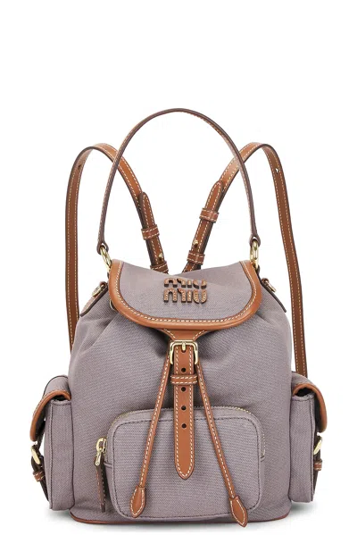 Miu Miu Canapa & Soft Calf Backpack