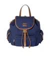 Miu Miu Canvas And Leather Backpack