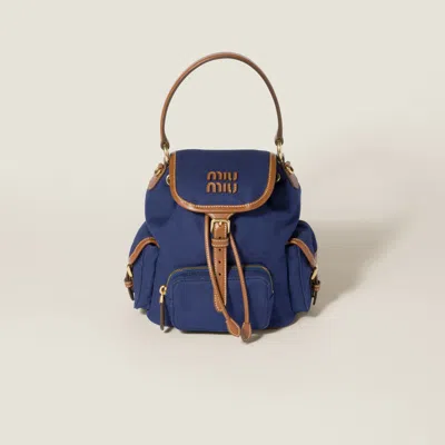MIU MIU CANVAS AND LEATHER BACKPACK