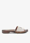 Miu Miu Brown Logo Sandals