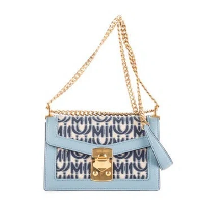 Pre-owned Miu Miu Canvas Confidential Tote In Green