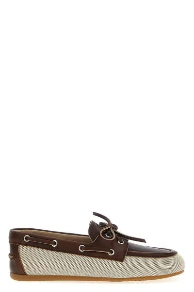 MIU MIU MIU MIU CANVAS LOAFERS