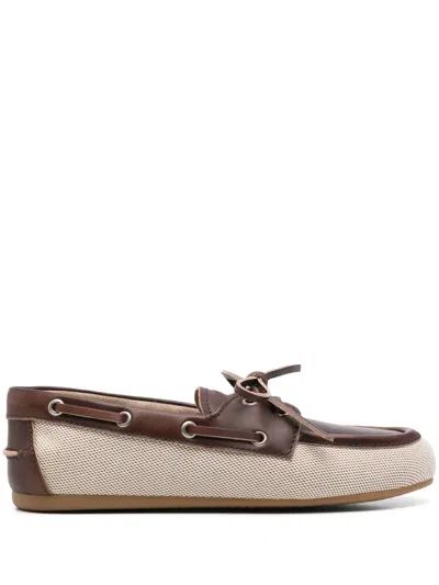 MIU MIU CANVAS LOAFERS
