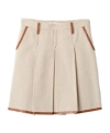 Miu Miu Canvas Skirt In Neutral