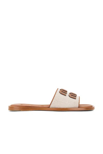 MIU MIU CANVAS SLIDE