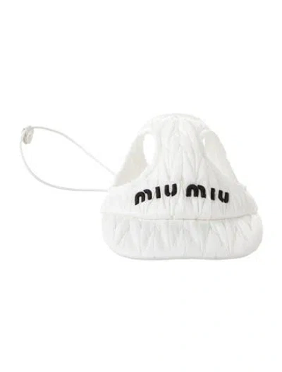 Pre-owned Miu Miu Cap W/tags In White
