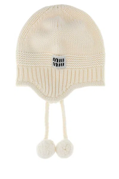 Miu Miu Cappelli Cap In Bianco