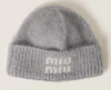 Miu Miu Cappelli Mohair In Gray
