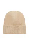 Miu Miu Mohair Knit Hat Cuffed Hem In Neutral