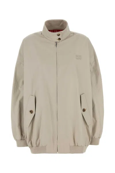 MIU MIU CAPPUCCINO COTTO BLEND JACKET