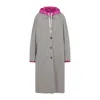 Miu Miu Cappuccino Cotton Blend Reversible Overcoat