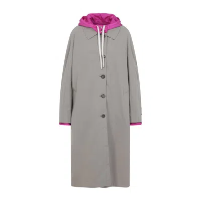 Miu Miu Cappuccino Cotton Blend Reversible Overcoat