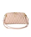 Miu Miu マテラッセ クラッチバッグ In Pink