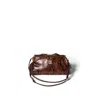 Miu Miu Caprice Python-print Ayers Leather Clutch In Brown