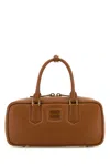 Miu Miu Arcadie Large Leather Top-handle Bag In Brown