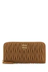 MIU MIU CARAMEL NAPPA LEATHER WALLET