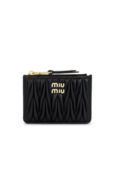 Miu Miu Black Lamb Ovis Aries Aries Wallet
