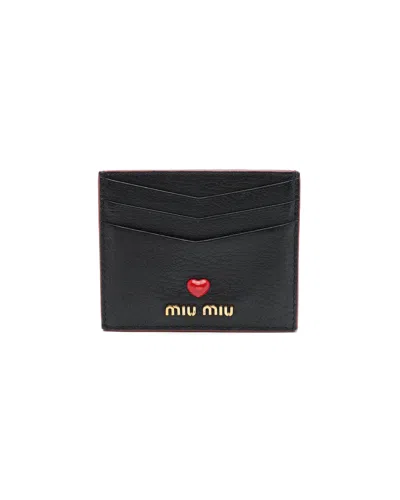 Miu Miu Card Holder In Black